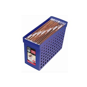 Arquivo Estreito Com Furação Office Line Azul -Ordene
