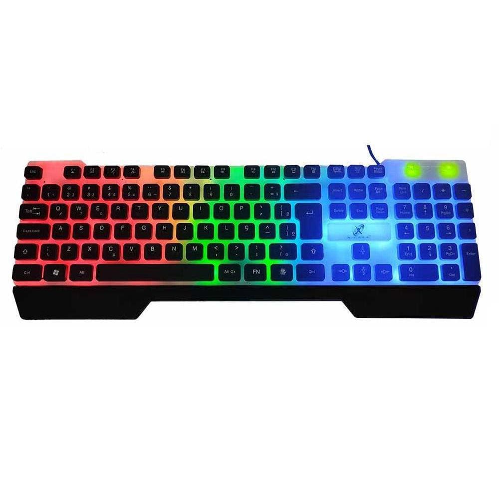 Teclado Gamer Rgb Semi Mecânico Abnt2 Xc-Tec-03