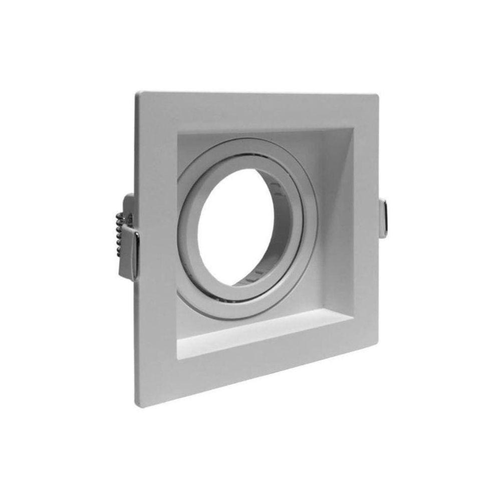 Spot De Embutir Par30 Quadrado Orientável Bco Face Recuada