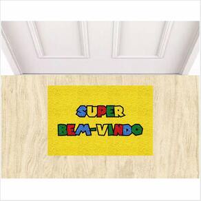 Tapete Capacho Porta de Entrada Decorativo Super Bem Vindo