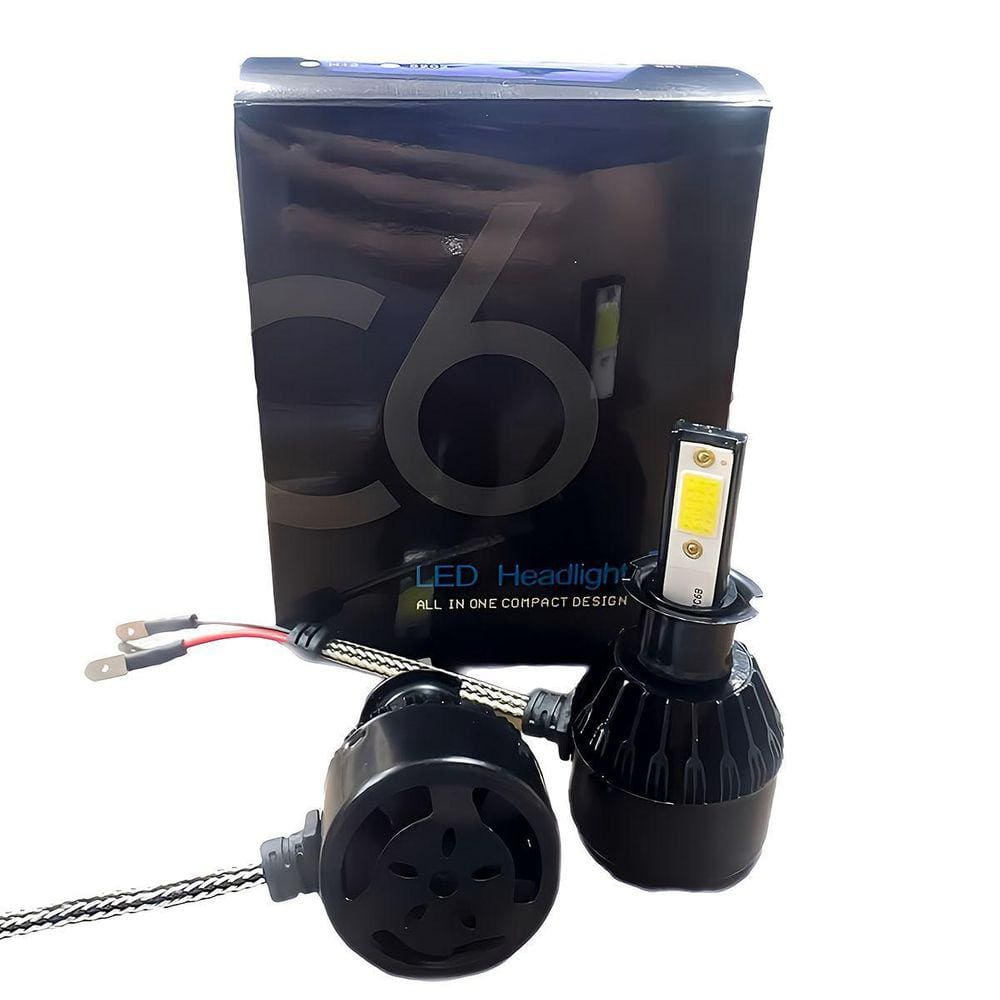 Par Lâmpadas Ultra Led Full H3 C6 Super Branca