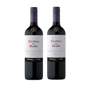 Kit Vinho Casillero Del Diablo Merlot Tinto Seco 750ml 2uni