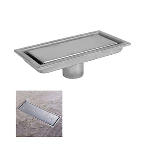 Ralo Linear Oculto 20cm Aço Inox Invisivel Banheiro Lavabo Anti Odor Anti Inseto Resistente Seguro Higienico