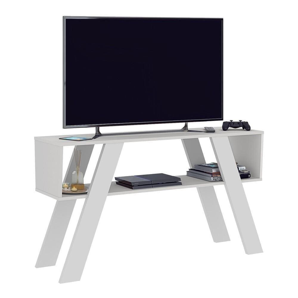 Rack Tv Até 55" Retrô 119cm Multimóveis Cr45216 Branco Branco