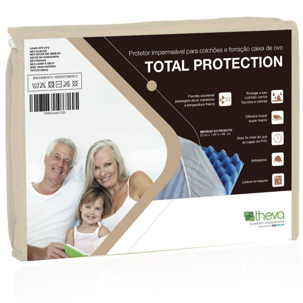 Protetor Impermeável Para Colchão Casal Total Protection 188X138X25 cm