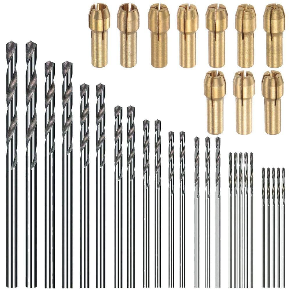 Kit Pinças E Brocas Hss 35 Peças De 0.5 A 3Mm Micro Retífica
