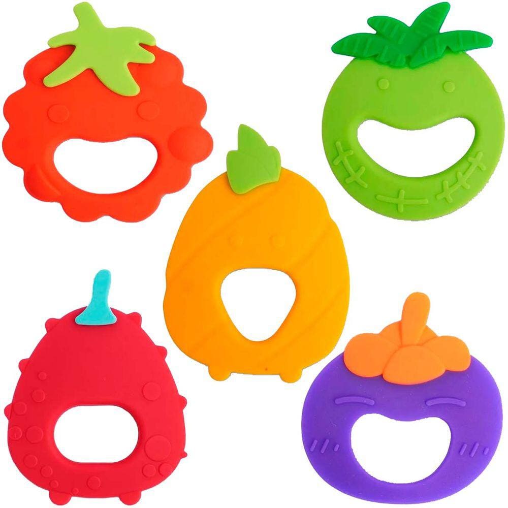 Mordedor de Silicone Funny Fruit Bpa Free Alivia Dentinho Multikids BB1233