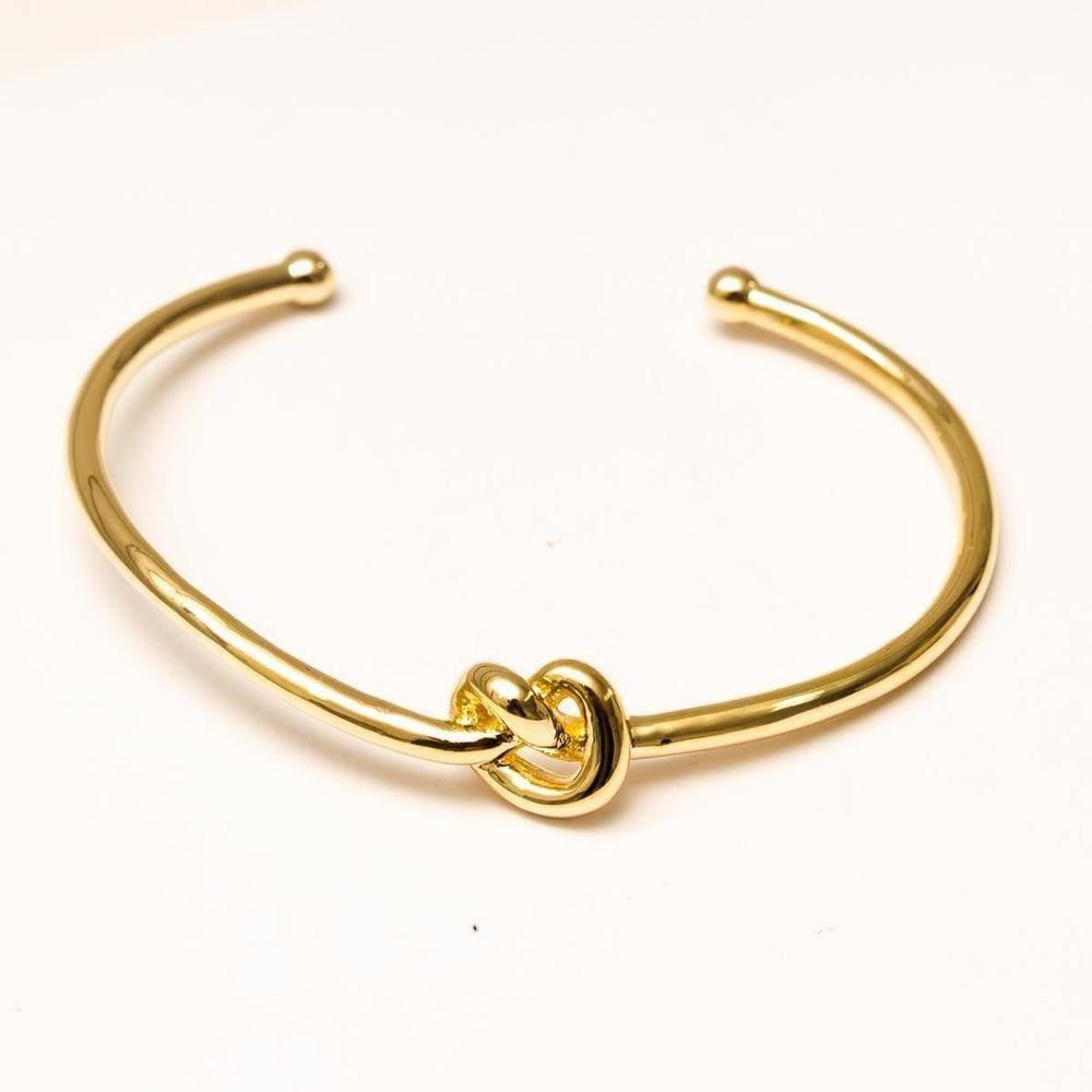 Bracelete Nó Ajustável Banhado A Ouro 18k