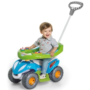 Carrinho de bebe até 20Kg com empurrador Azul Super Comfort Calesita