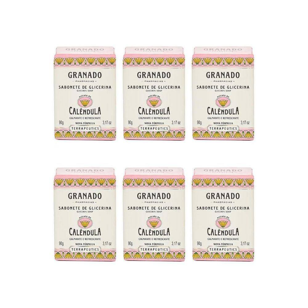 Sabonete Granado 90G Glicerina Calendula-Kit C/6Un
