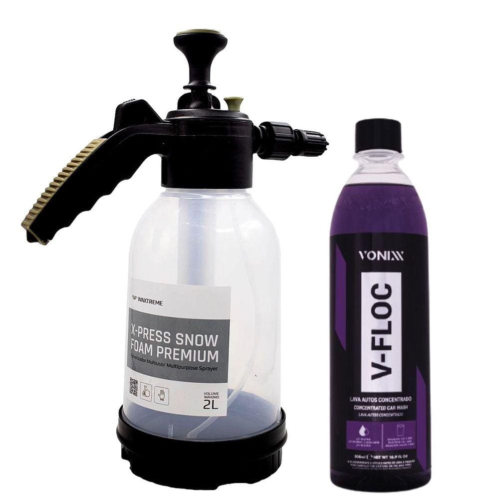 Pulverizador Snow Foam Gerador De Espuma Waxtreme + V-floc 500 Ml Vonixx