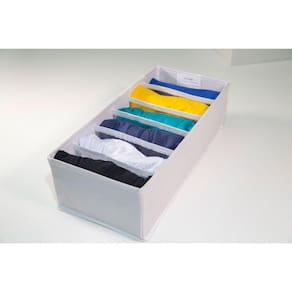 Organizador Para Roupas e Acessorios 6 Divisorias Vizapi Classic 35x15x10cm Branco