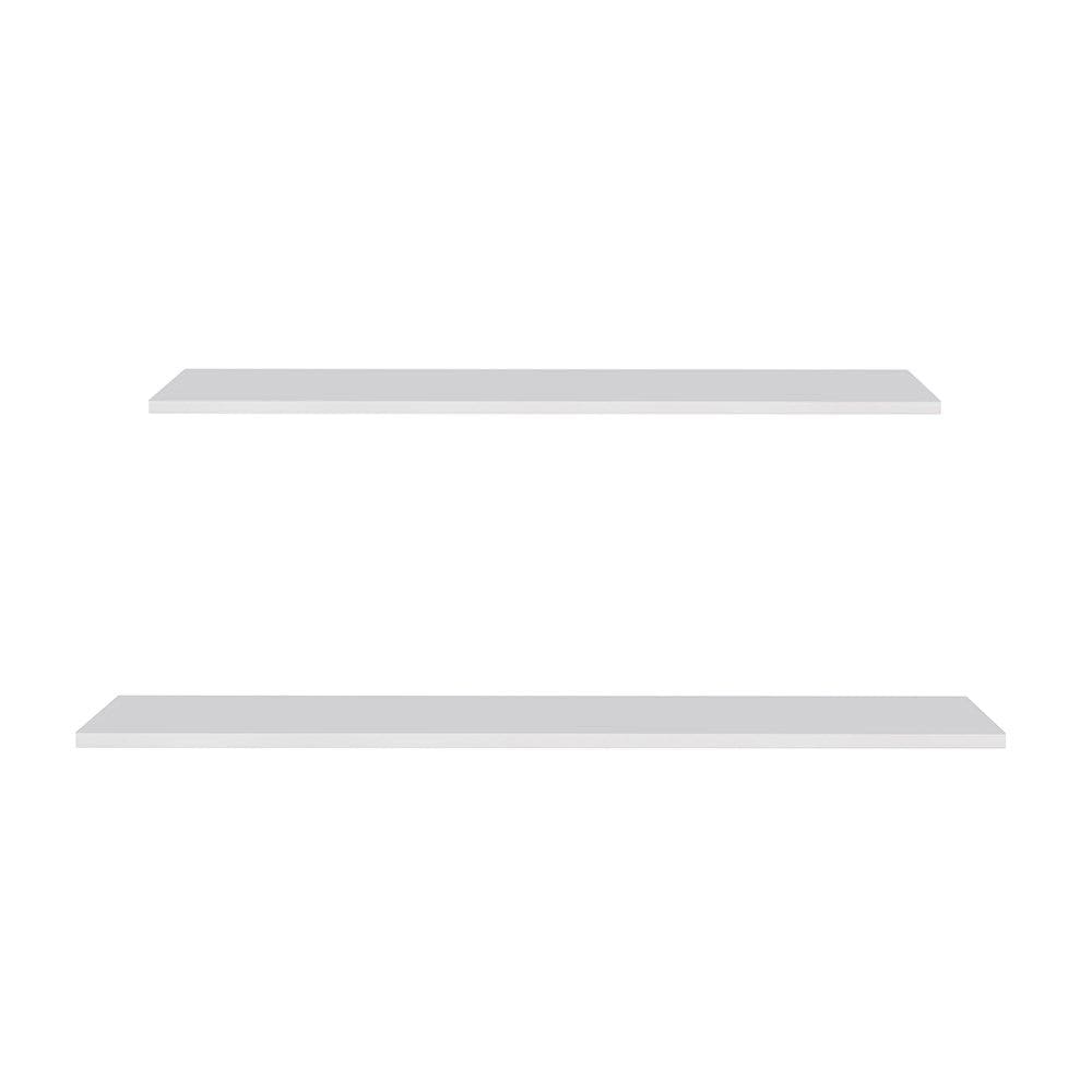 Prateleira Flutuante de Quarto Adulto Kit 2 Suporte Invisível CP1 Yara Branco - Lumil