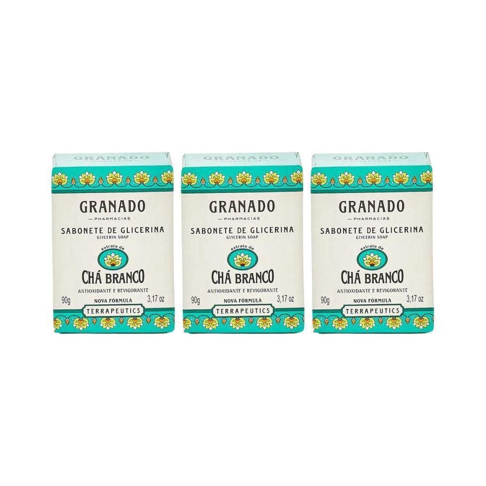 Sabonete Granado 90G Glicerina Cha Branco-Kit C/3Un