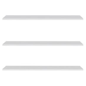 Prateleira Flutuante Multiuso Kit 3 Suporte Invisível 91cm Yara Branco - Lumil