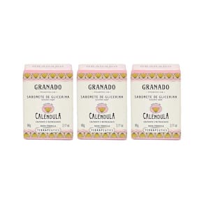 Sabonete Granado 90G Glicerina Calendula-Kit C/3Un