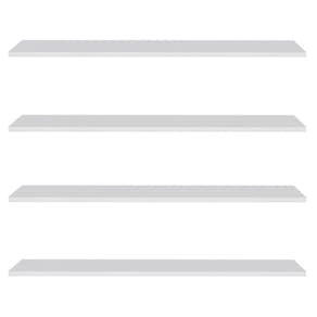 Prateleira Flutuante Multiuso Kit 4 Suporte Invisível 91cm Yara Branco - Lumil