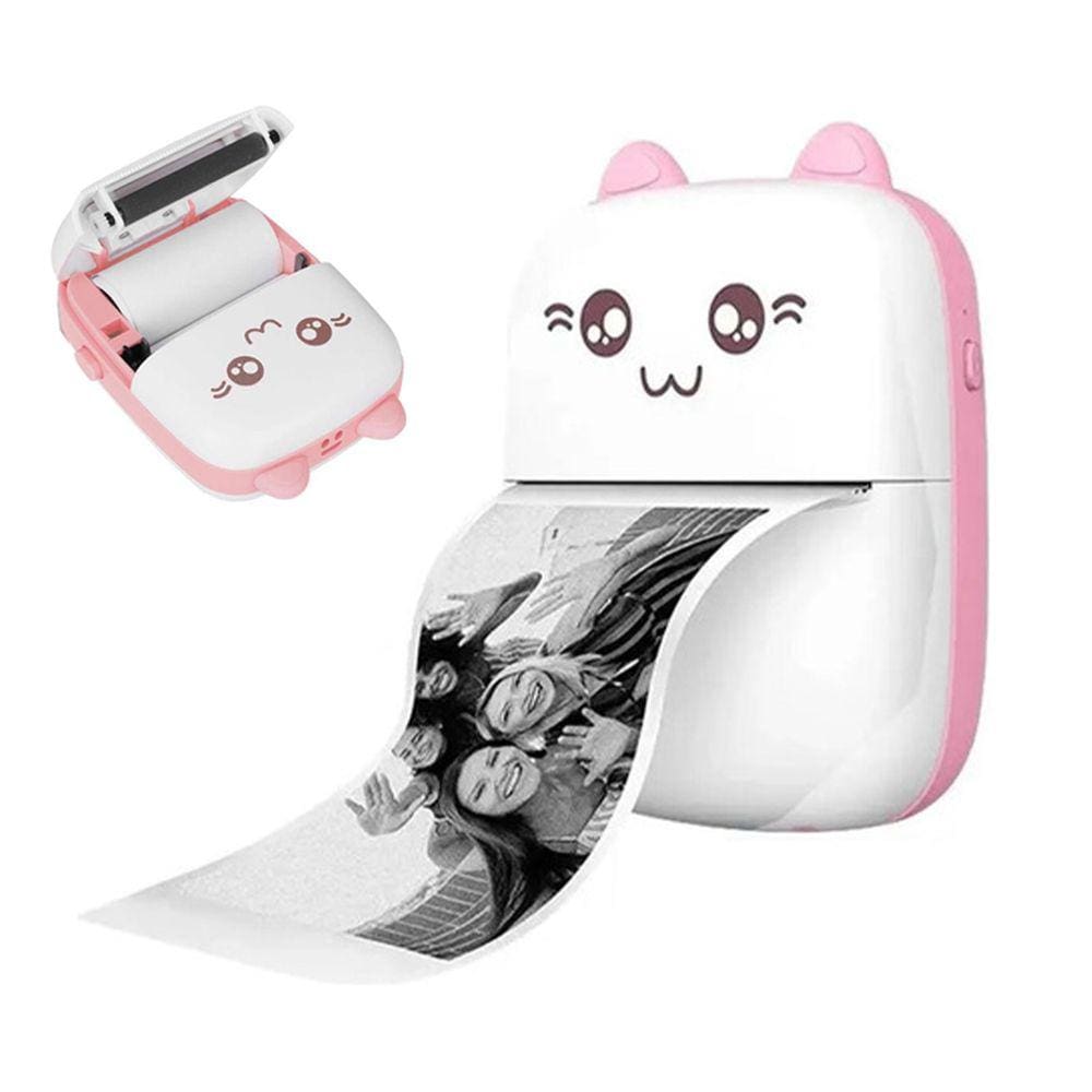 Mini Impressora Termica Sem Tinta Bluetooth USB Bateria Recarregavel Etiqueta Foto Lista Arquivo Miniatura Portatil Longa Duraçao