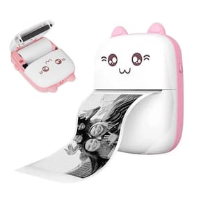 Mini Impressora Termica Sem Tinta Bluetooth USB Bateria Recarregavel Etiqueta Foto Lista Arquivo Miniatura Portatil Longa Duraçao