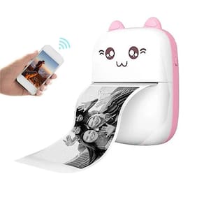 Mini Impressora Termica Bluetooth Bateria Recarregavel USB Etiqueta Nota Lista Foto Arquivo Empressao Longa