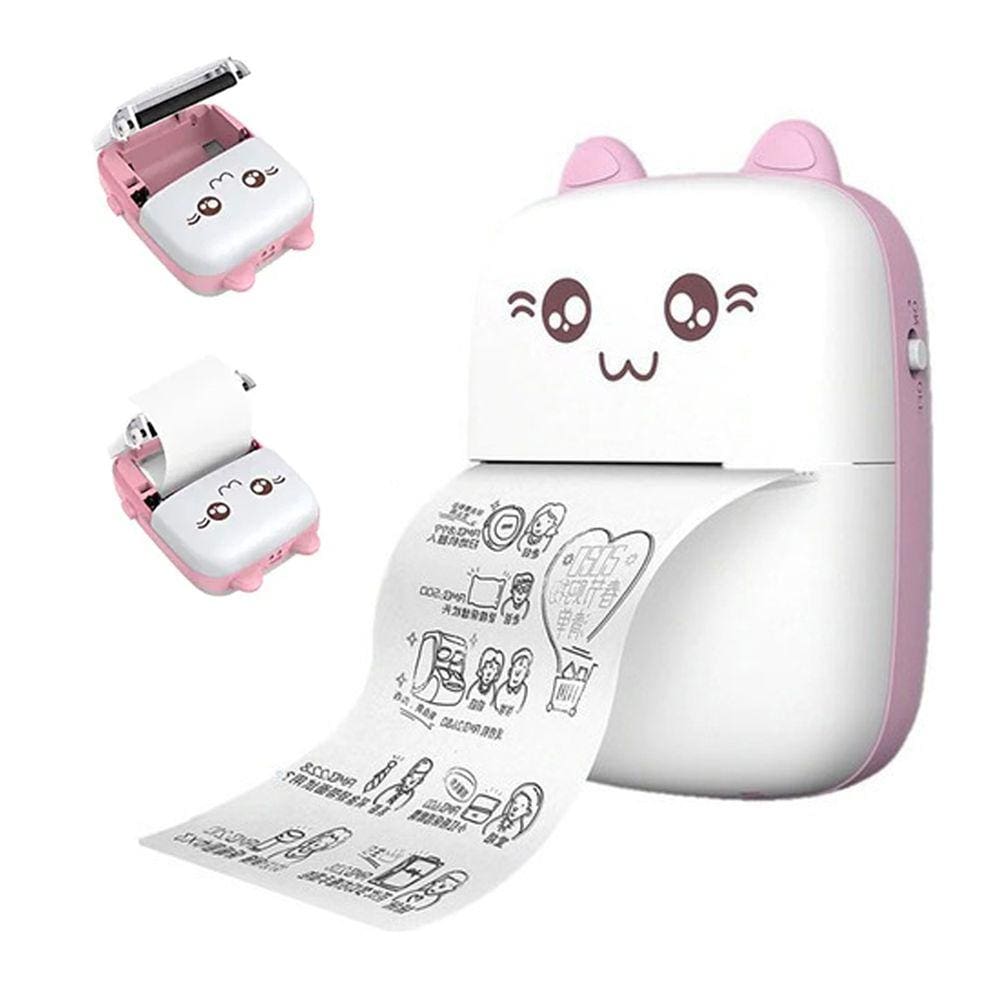 Mini Impressora Termica Sem Tinta Bluetooth USB Bateria Recarregavel Etiqueta Lista Foto Arquivo Notas Longa Duraçao Portatil Resistente