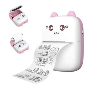 Mini Impressora Termica Sem Tinta Bluetooth USB Bateria Recarregavel Etiqueta Lista Foto Arquivo Notas Longa Duraçao Portatil Resistente