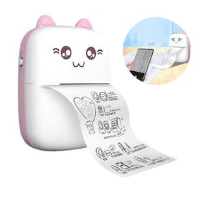 Mini Impressora Sem Tinta Termica Bateria Recarregavel USB Bluetooth Etiqueta Foto Lista Notas Arquivo Portatil Longa Duraçao
