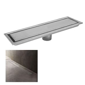 Ralo Linear Oculto 50cm Invisivel Aço Inox Banheiro Lavabo Anti Odor Higienico Resistente Seguro Anti Inseto