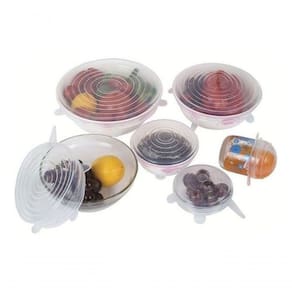 Kit 24 Tampas Panela Silicone Pote Forma Universal Elástica