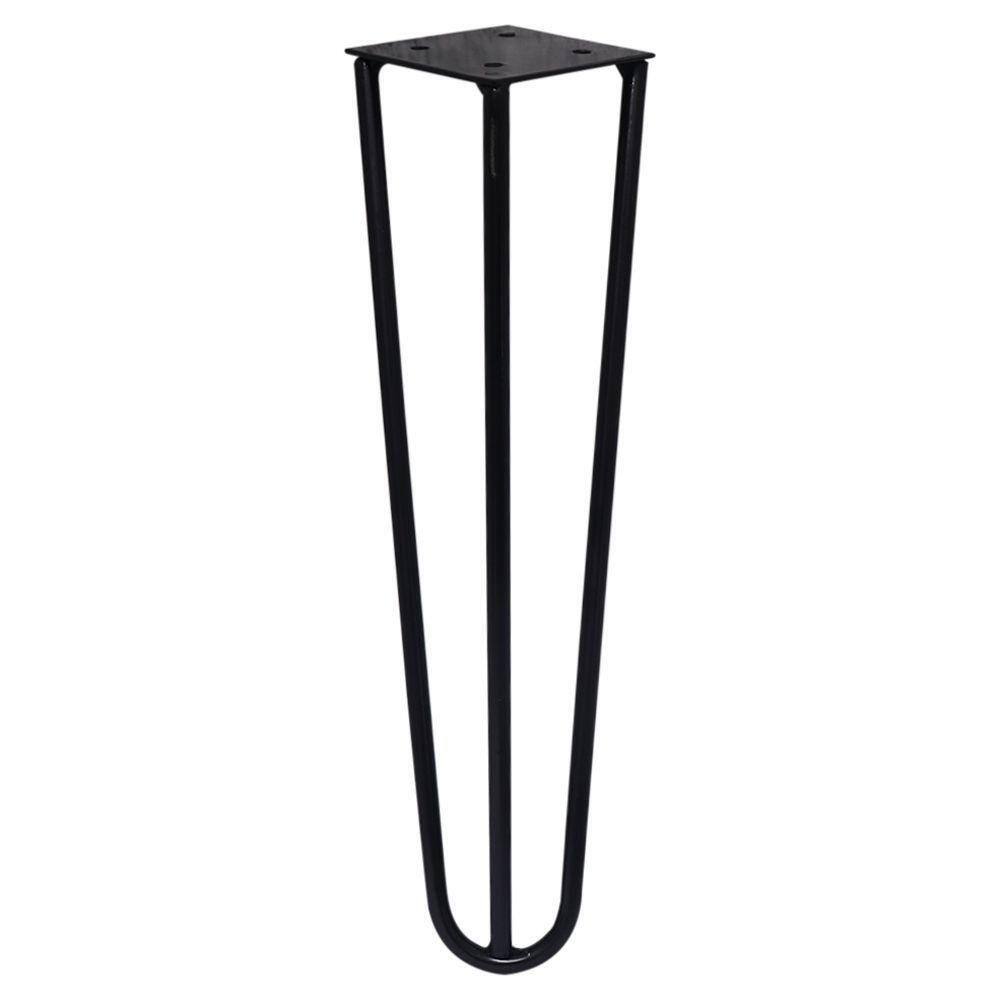 Pé De Metal 30 Cm Mesa De Canto Rack E Puffs Preto