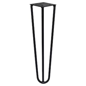 Pé De Metal 30 Cm Mesa De Canto Rack E Puffs Preto