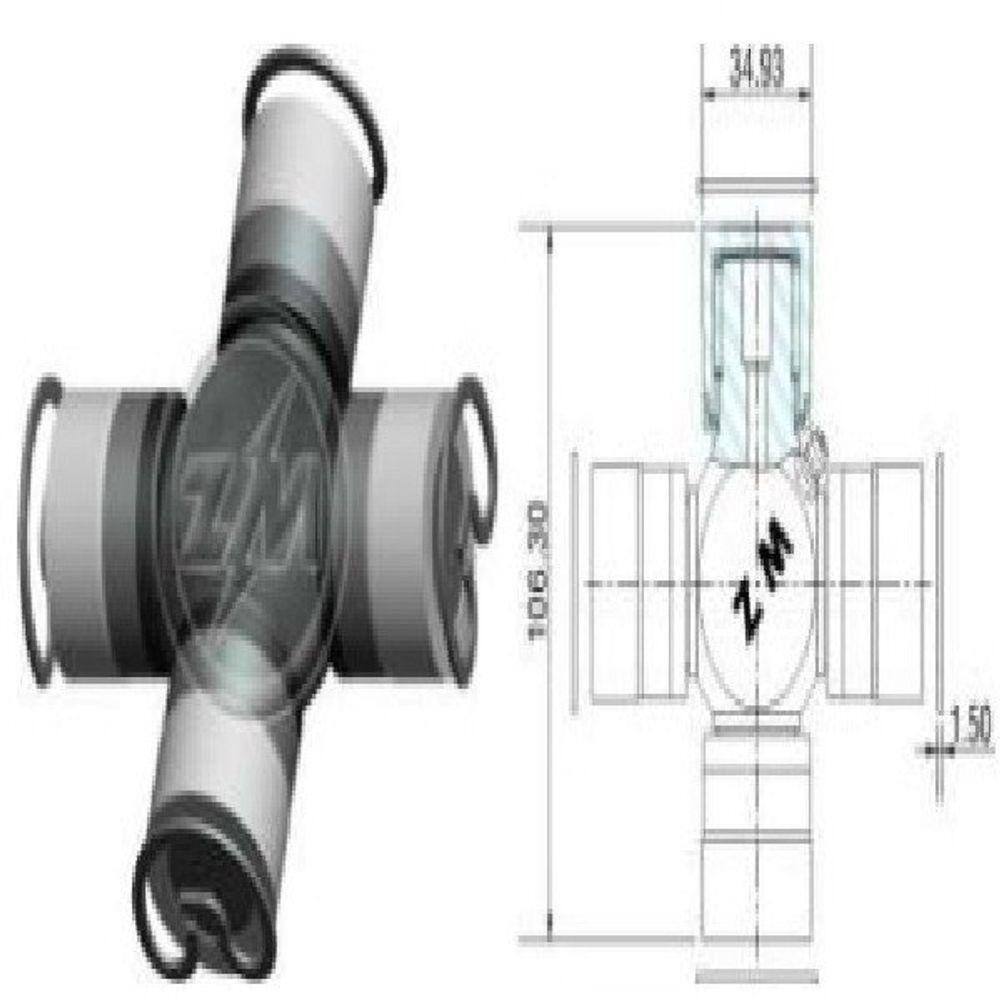Cruzeta Cardan Vw 7110-8140-mb 709-710-912 35x106 | Ponto
