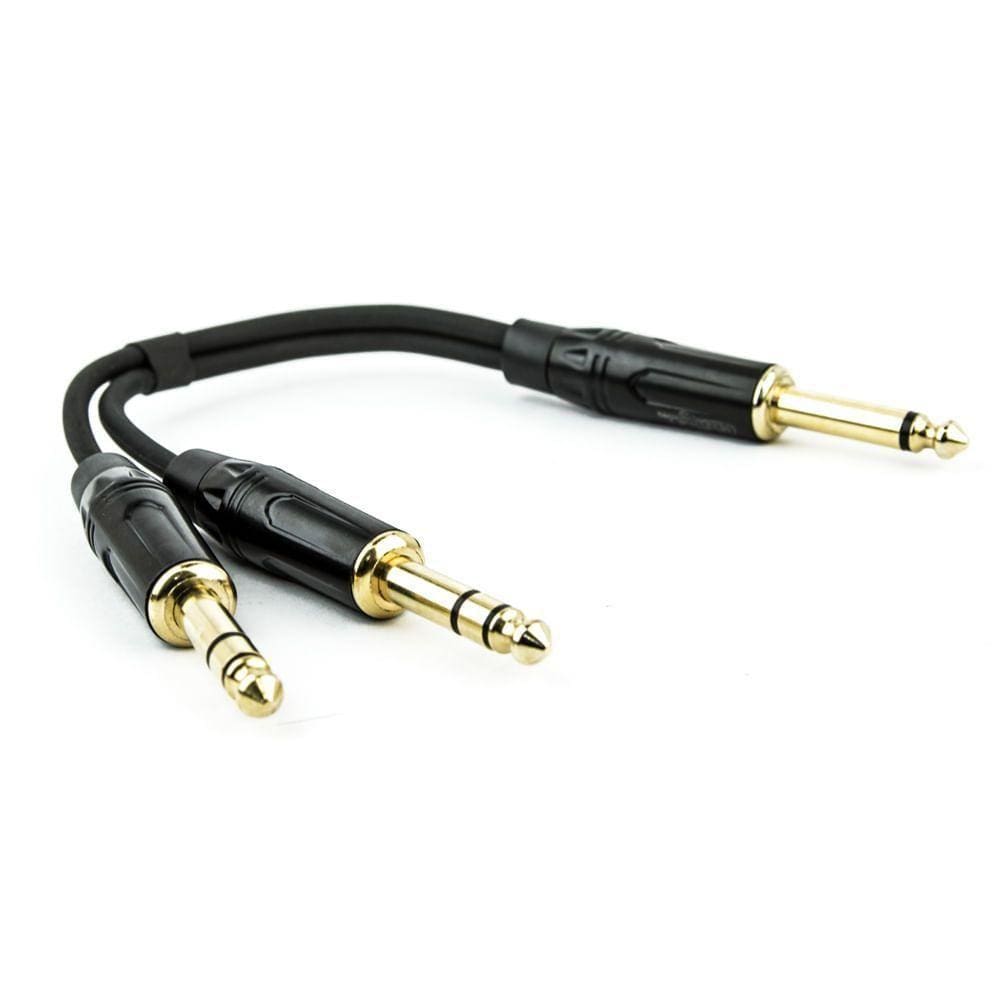 Cabo P10 Mono Para 2 P10 Estereo - 80 Cm