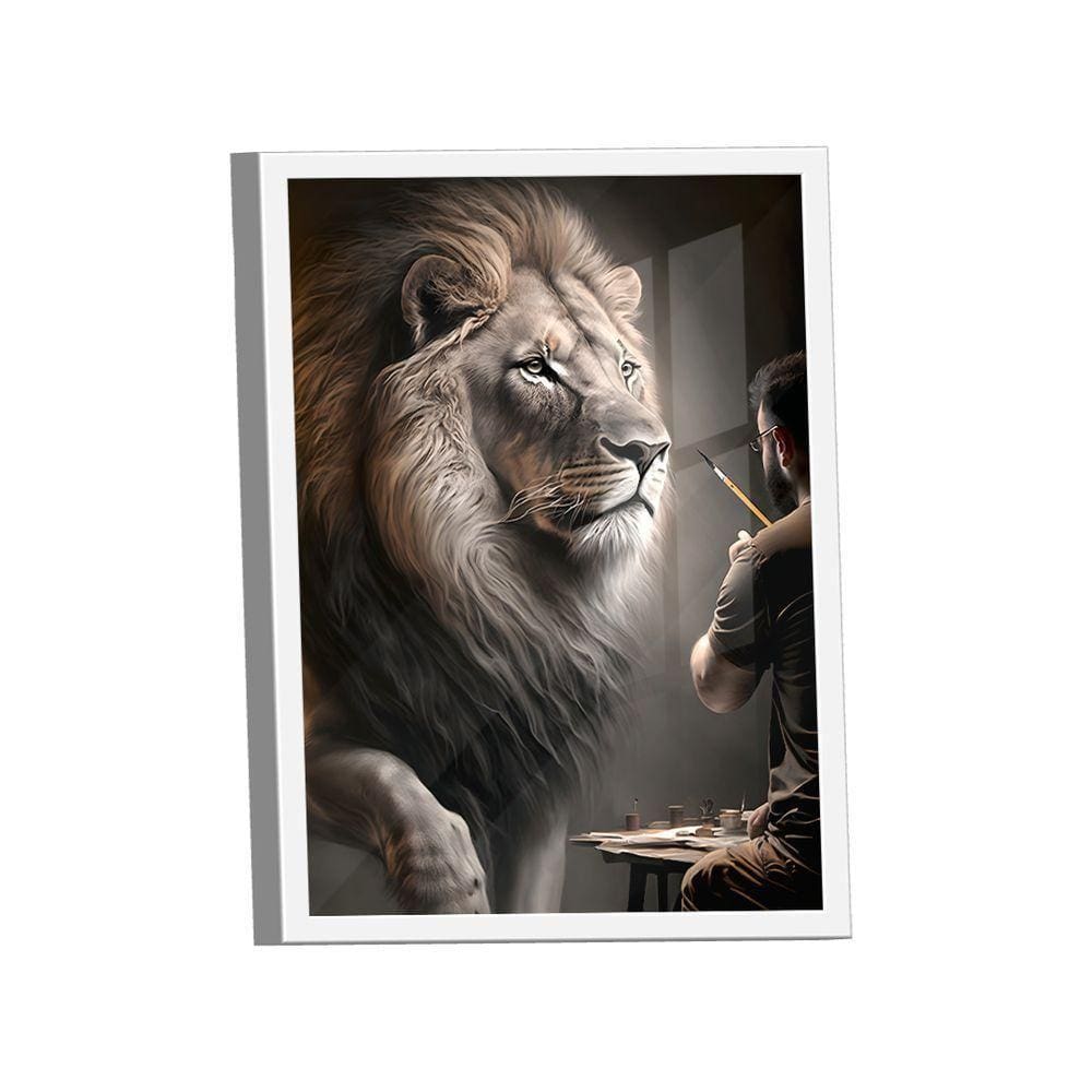 Quadro Arte Do Leão -- Br Artes