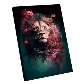 Quadro Lion Flower Art -- Br Artes