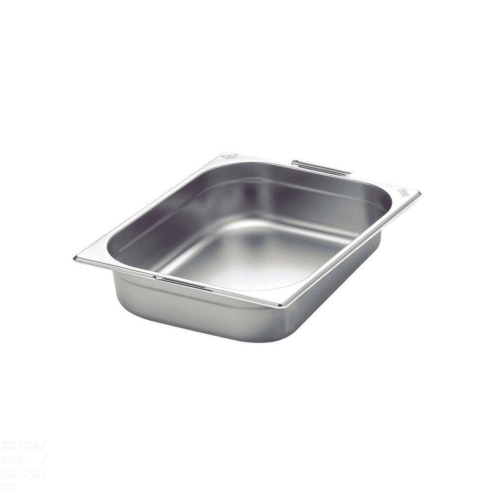 Cuba Tramontina Gn 1/2 Em Aço Inox Com Alças Móveis Profundidade 65 Mm - Aço 304 Tramontina
