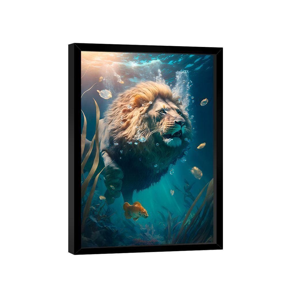 Quadro Leão Aquático -- Br Artes