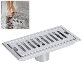 Ralo Linear Aço Inox 20cm Banheiro Lavabo Quintal Piscina Area Externa Anti Odor Anti Inseto Resistente Higienico