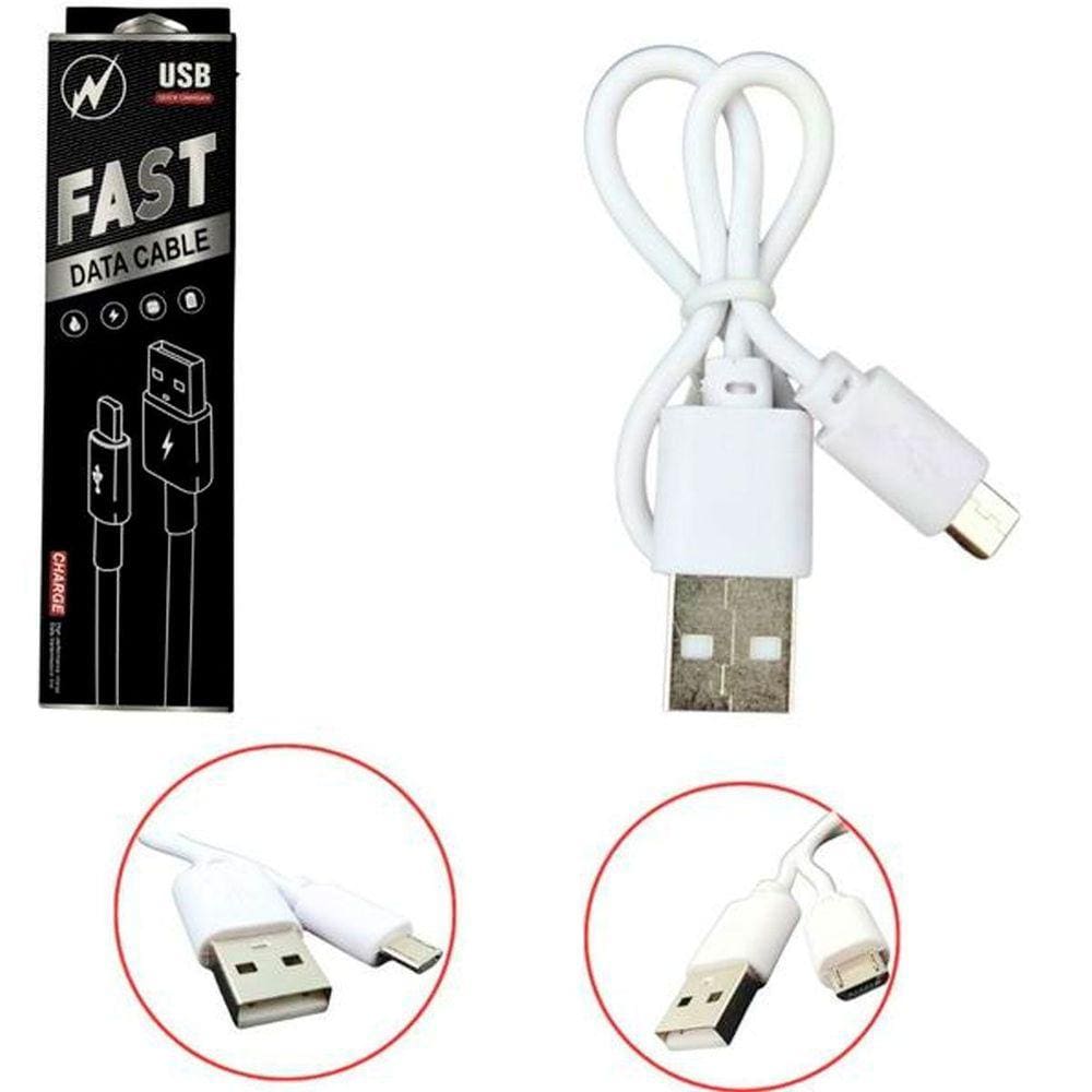 Cabo Micro USB V8 Universal 2.1A 10 Centímetros