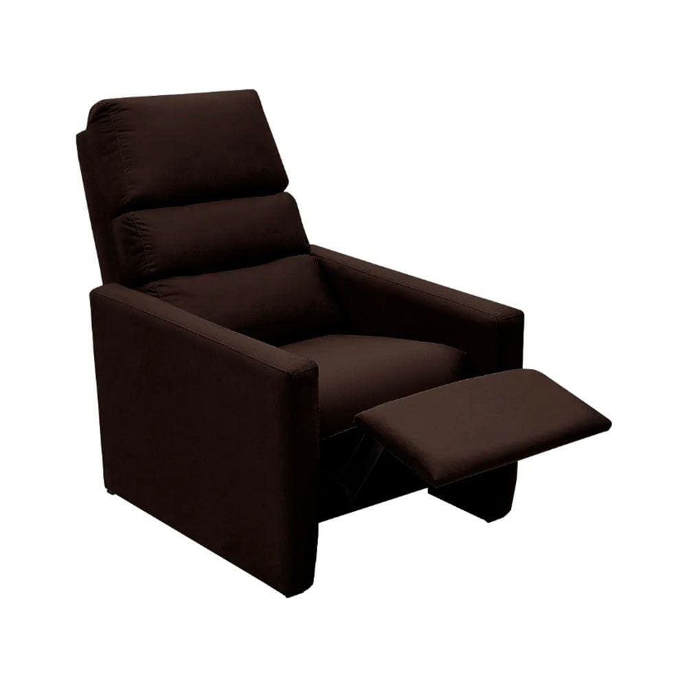 Poltrona do Papai Reclinável Ravena Material Sintético Marrom Shop das Cabeceiras