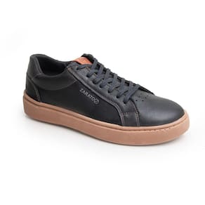 Tênis Masculino Casual LC1001 em Couro Preto 2650