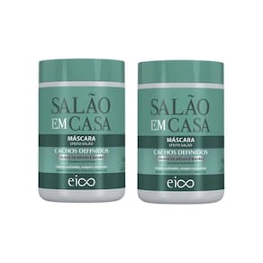 Mascara Eico 1Kg Salao Casa Cachos Definidos - Kit C/2Un