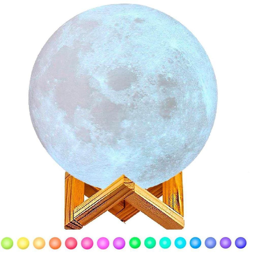 Abajur Luminária Lua 3D Umidificador Aromatizador Ambiente