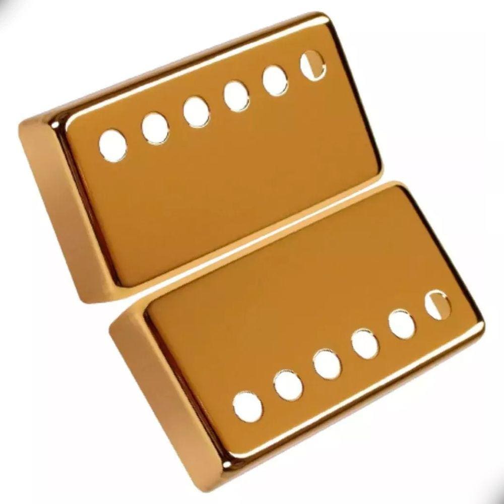 2 Capas Ronsani Para Captador Tipo Humbucker Metal Dourado 663