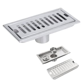 Ralo Linear Inox 30cm Banheiro Lavabo Area Externa Anti Odor Anti Inseto Area Externa Piscina Quintal