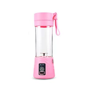 Mini Liquidificador Portátil Recarregável Rosa Usb