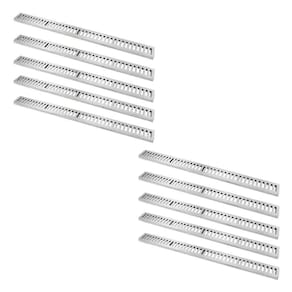 Kit 10 Ralo Grelha Linear Caixilho Alumínio Escovado20x100cm