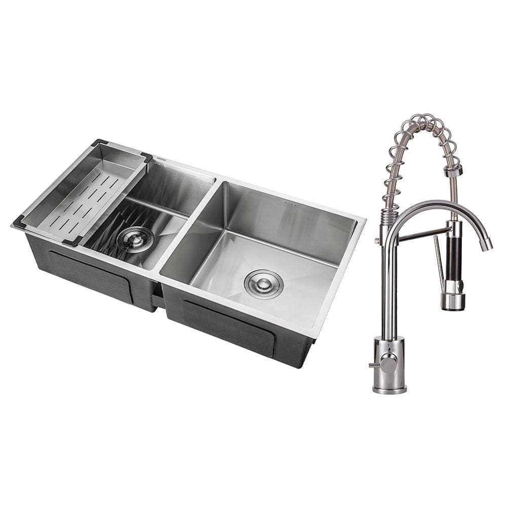 Kit Cuba para Cozinha Tukano e Torneira Misturador Monocomando Saída para Filtro Carandaí - Prata