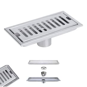 Ralo Linear 30cm Aço Inox Banheiro Area Externa Anti Odor Anti Inseto Piscina Lavabo Quintal