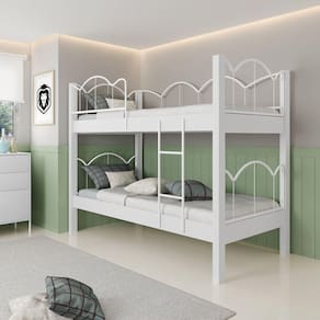Beliche Solteiro em Mdf Oasis 88 Branco/Branco